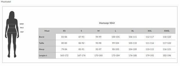 Matentabel hansop 1041